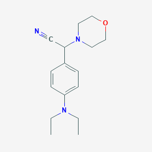 molecular formula C16H23N3O B7849839 2-[4-(Diethylamino)phenyl]-2-(morpholin-4-yl)acetonitrile 