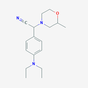 molecular formula C17H25N3O B7849852 2-[4-(Diethylamino)phenyl]-2-(2-methylmorpholin-4-yl)acetonitrile 