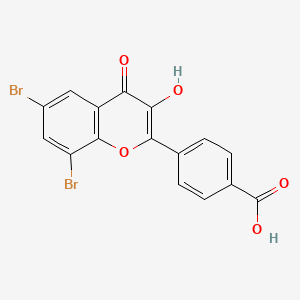 molecular formula C16H8Br2O5 B7849874 4-(6,8-Dibromo-3-Hydroxy-4-Oxo-4h-Chromen-2-Yl)benzoic Acid 
