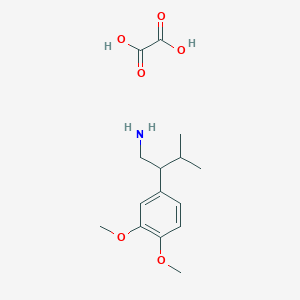 molecular formula C15H23NO6 B7849883 2-(3,4-Dimethoxyphenyl)-3-methylbutan-1-amine; oxalic acid 
