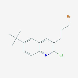 molecular formula C16H19BrClN B7849891 3-(3-Bromopropyl)-6-tert-butyl-2-chloroquinoline 