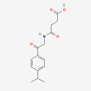 molecular formula C15H19NO4 B7849911 3-({2-Oxo-2-[4-(propan-2-yl)phenyl]ethyl}carbamoyl)propanoicacid 