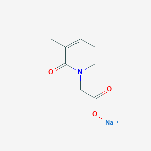 molecular formula C8H8NNaO3 B7849960 Sodium 2-(3-methyl-2-oxopyridin-1(2H)-yl)acetate 