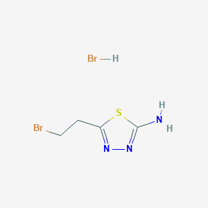 molecular formula C4H7Br2N3S B7849972 5-(2-Bromoethyl)-1,3,4-thiadiazol-2-amine hydrobromide 