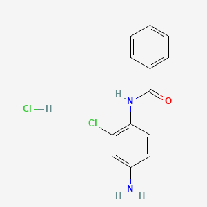 molecular formula C13H12Cl2N2O B7849979 N-(4-Amino-2-chlorophenyl)benzamide hydrochloride 