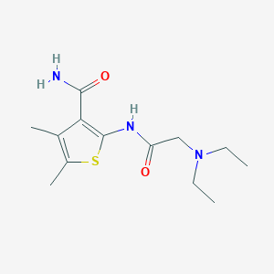 molecular formula C13H21N3O2S B7849985 2-[[2-(Diethylamino)acetyl]amino]-4,5-dimethylthiophene-3-carboxamide 