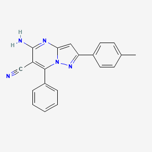 molecular formula C20H15N5 B7849998 5-Amino-2-(4-methylphenyl)-7-phenylpyrazolo[1,5-a]pyrimidine-6-carbonitrile 