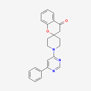 molecular formula C23H21N3O2 B7850004 1'-(6-phenylpyrimidin-4-yl)spiro[3H-chromene-2,4'-piperidine]-4-one 