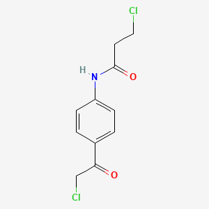 molecular formula C11H11Cl2NO2 B7850020 3-chloro-N-[4-(2-chloroacetyl)phenyl]propanamide 