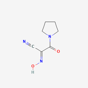 molecular formula C7H9N3O2 B7850035 (2E)-2-hydroxyimino-3-oxo-3-pyrrolidin-1-ylpropanenitrile 