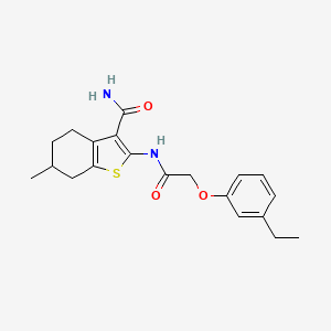 2-[[2-(3-Ethylphenoxy)acetyl]amino]-6-methyl-4,5,6,7-tetrahydro-1-benzothiophene-3-carboxamide