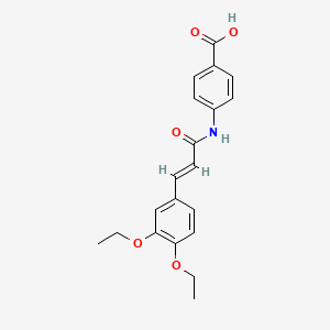 4-[[(E)-3-(3,4-diethoxyphenyl)prop-2-enoyl]amino]benzoic acid