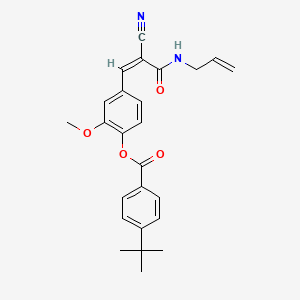 molecular formula C25H26N2O4 B7850306 [4-[(Z)-2-cyano-3-oxo-3-(prop-2-enylamino)prop-1-enyl]-2-methoxyphenyl] 4-tert-butylbenzoate 
