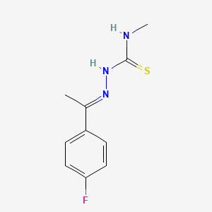 molecular formula C10H12FN3S B7850326 1-[(E)-1-(4-fluorophenyl)ethylideneamino]-3-methylthiourea 