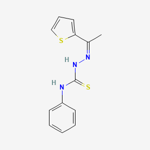 molecular formula C13H13N3S2 B7850327 1-(2-Thienyl)ethanone 4-phenylthiosemicarbazone 