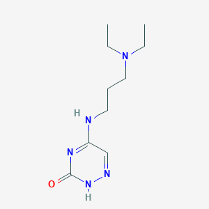 molecular formula C10H19N5O B7850463 5-[3-(diethylamino)propylamino]-2H-1,2,4-triazin-3-one 
