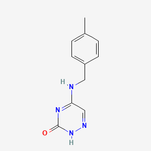 molecular formula C11H12N4O B7850473 5-[(4-methylphenyl)methylamino]-2H-1,2,4-triazin-3-one 