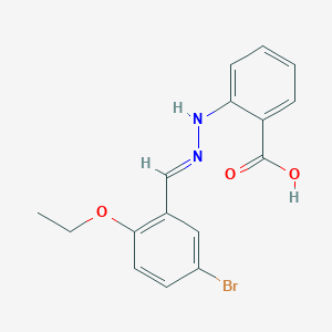 2-[(2E)-2-[(5-bromo-2-ethoxyphenyl)methylidene]hydrazinyl]benzoic acid