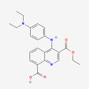 4-[4-(Diethylamino)anilino]-3-ethoxycarbonylquinoline-8-carboxylic acid