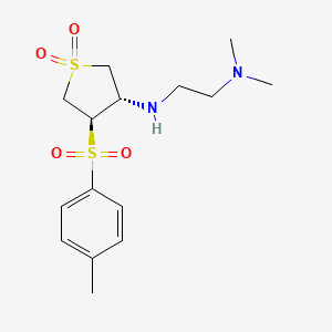 molecular formula C15H24N2O4S2 B7850806 N',N'-dimethyl-N-[(3S,4R)-4-(4-methylphenyl)sulfonyl-1,1-dioxothiolan-3-yl]ethane-1,2-diamine 