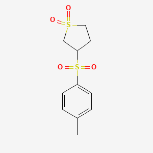 molecular formula C11H14O4S2 B7850857 3-(p-Tolylsulfonyl)sulfolane 
