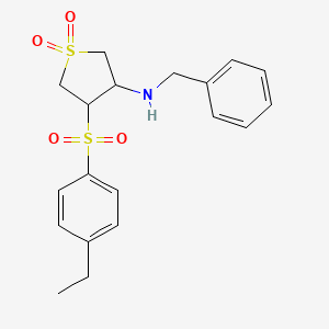 N-benzyl-4-(4-ethylphenyl)sulfonyl-1,1-dioxothiolan-3-amine