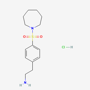 molecular formula C14H23ClN2O2S B7850955 2-[4-(Azepane-1-sulfonyl)phenyl]ethan-1-amine hydrochloride 