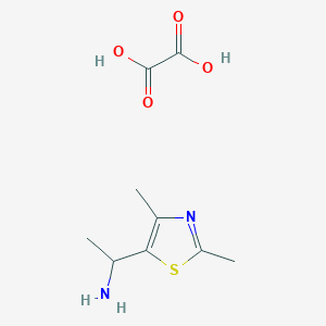 molecular formula C9H14N2O4S B7850959 1-(Dimethyl-1,3-thiazol-5-yl)ethan-1-amine; oxalic acid 