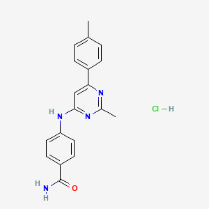 4-[[2-Methyl-6-(4-methylphenyl)pyrimidin-4-yl]amino]benzamide;hydrochloride