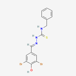 1-benzyl-3-[(E)-(3,5-dibromo-4-hydroxyphenyl)methylideneamino]thiourea