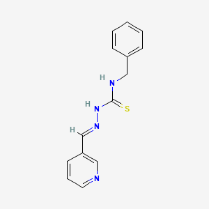 1-benzyl-3-[(E)-pyridin-3-ylmethylideneamino]thiourea