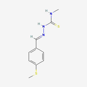 molecular formula C10H13N3S2 B7851190 4-Methyl-1-[4-(methylsulfanyl)benzylidene]thiosemicarbazide 