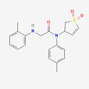 N-(1,1-dioxo-2,3-dihydrothiophen-3-yl)-2-(2-methylanilino)-N-(4-methylphenyl)acetamide