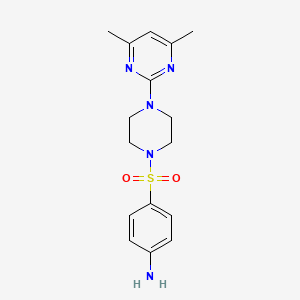 molecular formula C16H21N5O2S B7851218 4-[4-(4,6-Dimethylpyrimidin-2-yl)piperazin-1-yl]sulfonylaniline 
