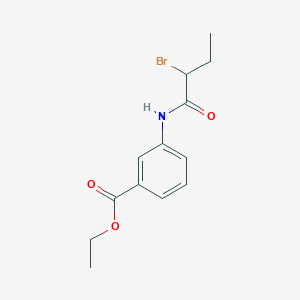 molecular formula C13H16BrNO3 B7851242 Ethyl 3-(2-bromobutanoylamino)benzoate 