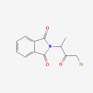 molecular formula C12H10BrNO3 B7851250 2-(4-bromo-3-oxobutan-2-yl)-2,3-dihydro-1H-isoindole-1,3-dione 