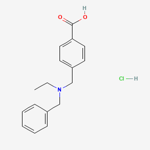 molecular formula C17H20ClNO2 B7851280 4-[[Benzyl(ethyl)amino]methyl]benzoic acid;hydrochloride 
