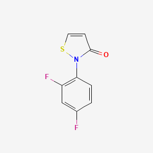 molecular formula C9H5F2NOS B7851296 2-(2,4-Difluorophenyl)-2,3-dihydro-1,2-thiazol-3-one 