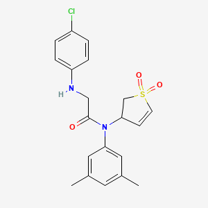 molecular formula C20H21ClN2O3S B7851304 2-(4-chloroanilino)-N-(3,5-dimethylphenyl)-N-(1,1-dioxo-2,3-dihydrothiophen-3-yl)acetamide 