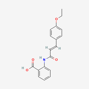 molecular formula C18H17NO4 B7851335 (E)-2-(3-(4-ethoxyphenyl)acrylamido)benzoic acid 