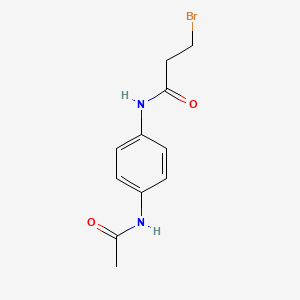 molecular formula C11H13BrN2O2 B7851338 N-(4-acetamidophenyl)-3-bromopropanamide 