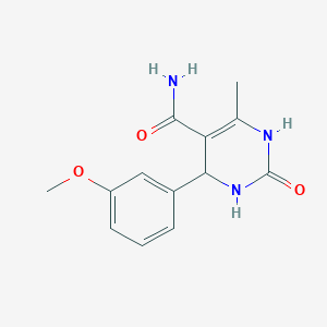 molecular formula C13H15N3O3 B7851341 4-(3-methoxyphenyl)-6-methyl-2-oxo-3,4-dihydro-1H-pyrimidine-5-carboxamide 