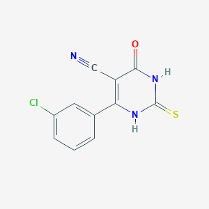 molecular formula C11H6ClN3OS B7851360 4-(3-Chlorophenyl)-6-hydroxy-2-sulfanylpyrimidine-5-carbonitrile 