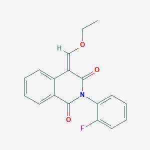molecular formula C18H14FNO3 B7851398 (Z)-4-(ethoxymethylene)-2-(2-fluorophenyl)isoquinoline-1,3(2H,4H)-dione 