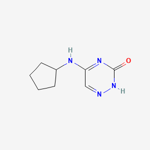 molecular formula C8H12N4O B7851407 5-(cyclopentylamino)-2H-1,2,4-triazin-3-one 