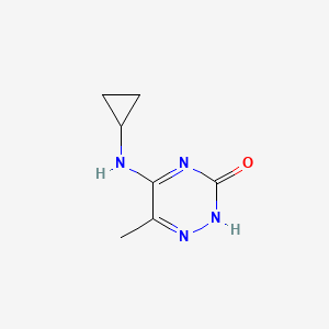 molecular formula C7H10N4O B7851514 5-(cyclopropylamino)-6-methyl-2H-1,2,4-triazin-3-one 
