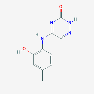 molecular formula C10H10N4O2 B7851532 5-(2-hydroxy-4-methyl-anilino)-2H-1,2,4-triazin-3-one 