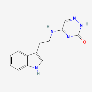 molecular formula C13H13N5O B7851538 5-[2-(1H-indol-3-yl)ethylamino]-2H-1,2,4-triazin-3-one 