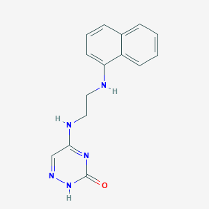 molecular formula C15H15N5O B7851550 5-[2-(naphthalen-1-ylamino)ethylamino]-2H-1,2,4-triazin-3-one 
