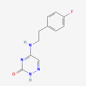 molecular formula C11H11FN4O B7851558 5-[2-(4-fluorophenyl)ethylamino]-2H-1,2,4-triazin-3-one 